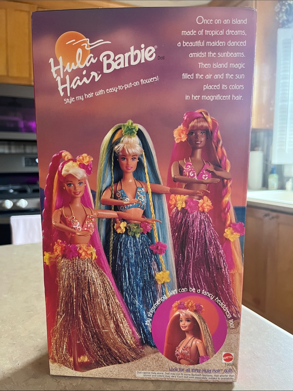 Barbie Bright Pink & Yellow Hula Hair Doll - Picture 2 of 4